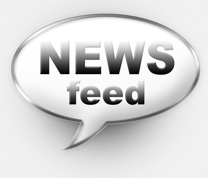 News Feed talk bubble icon with clipping path