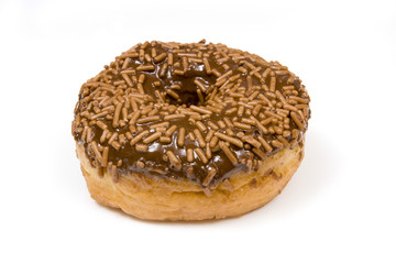 Ring donught isolated on a white studio background.