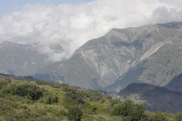 Fototapeta premium cloud in mountain in morning