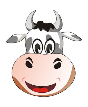 Happy smiling cow