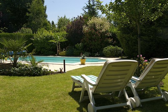 jardin avec piscine