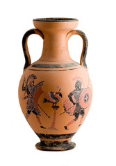 Vase with a greek historic scene