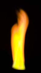 a fire over black background