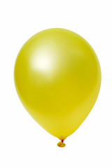 Yellow big balloon  isolated  (with clipping path)