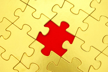 Fototapeta premium gold puzzle