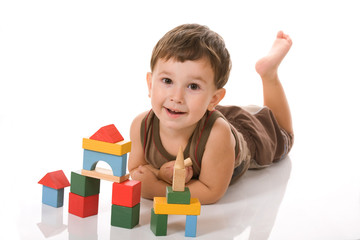 boy and blocks