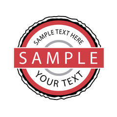 A seal or badge that is fully editable - add your own text.