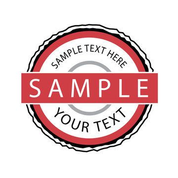 A seal or badge that is fully editable - add your own text.
