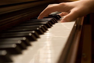 Pianist playing the piano