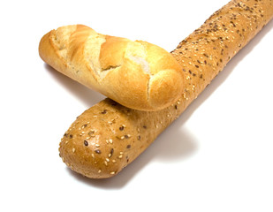 baguette isolated on white