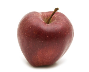 red apple on white background