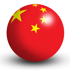 China Flag orb Button Icon