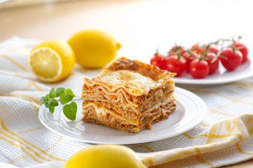 Meat lasagna pasta for dinner - 10201494