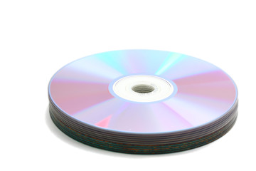 cd isolated on white background macro close up