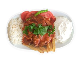 Turkish doner with yogurt