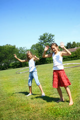 Obraz premium hula hoop girls
