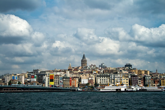Boshphorus strait and asian side of Istanbul