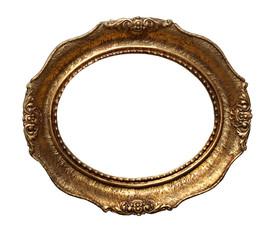 gold frame isolated on white
