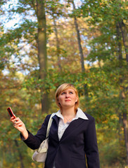 Businesswoman in nature