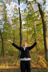 Businesswoman in nature