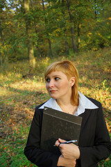 Businesswoman in nature