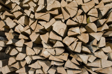 Woodpile out behind the barn in Switzerland