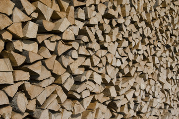 Woodpile out behind the barn in Switzerland