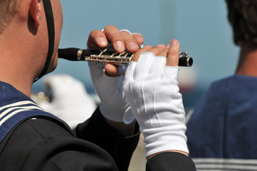 Musiker mit Flöte
