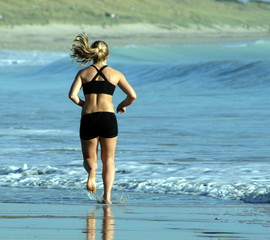 jogging à la mer
