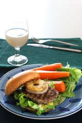 Healthier homemade grilled burger