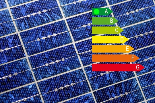 panneau solaire et code couleur energie - Powered by Adobe