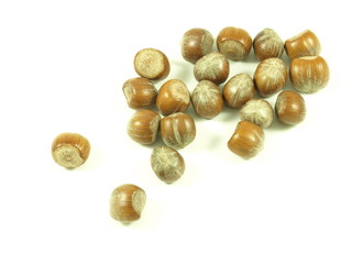hazelnuts,isolated