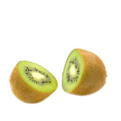 Fototapeta premium Sliced kiwi isolated on white.