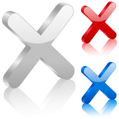 Obraz premium 3D cancel symbol