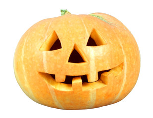 Isolate Halloween pumpkin head