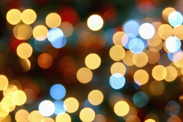 Abstract background of christmas lights