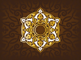 Simple Illustration for Arabic Ornamint Symbols and Backgrounds