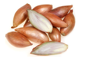 Shallot or scallion or griselle - vegetables similar to onion