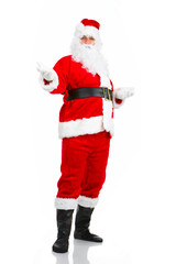 Happy Christmas Santa. Isolated over white background.