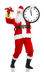 Happy Christmas Santa. Isolated over white background.