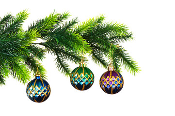 Christmas decoration isolated on the white background