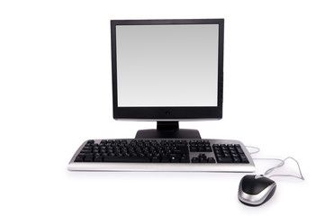 Personal computer isolated on the white background