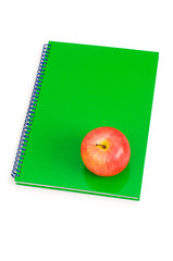 Back to school concept with book and apple