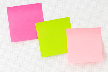 Reminder notes isolated on the white board