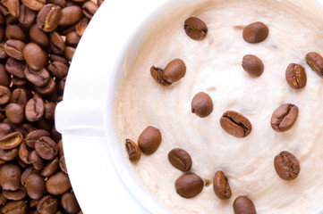 Coffee cup and grain