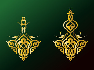 Simple Illustration for Arabic Ornamint Symbols and Backgrounds