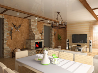 modern interior (computer generated image)