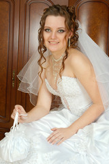 The beautiful girl in a role of the bride