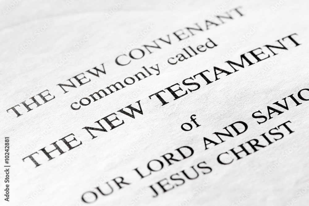 Wall mural The New Testament in the christian bible - macro detail