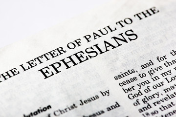 A macro detail of the book of Ephesians